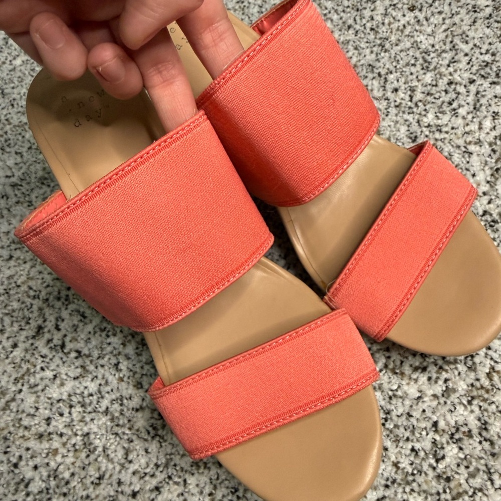 a new day Coral Wedge Sandals